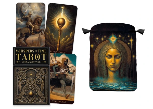 Sada Whispers of Time: Tarotové Karty + Vrecko na Karty