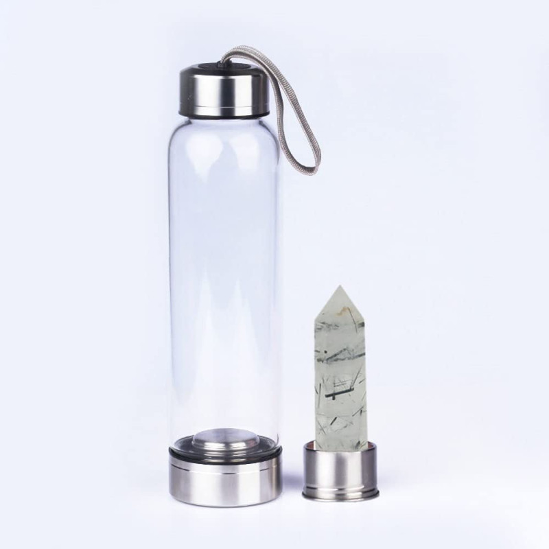 Fľaša sklenená s Turmalínom, 550 ml